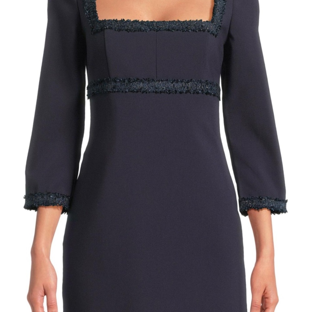 Likely Midnight Blue Dress with Textured Accents